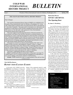 Bulletin No. 1 - Wilson Center