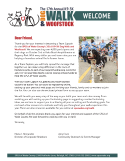 DOG WALK - SPCA of Wake County