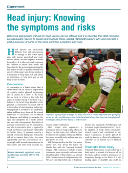 Head injury: Knowing the symptoms and risks
