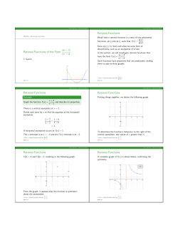 Rational Functions of the Form ax + b cx + d
