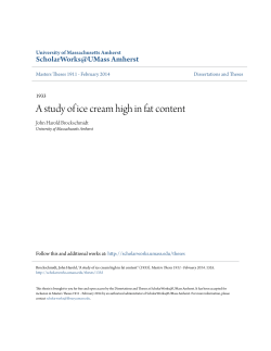 A study of ice cream high in fat content