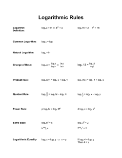 Logarithmic Rules