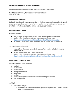 Carbon Cycle Activity Guide - School of Engineering, UC Merced