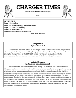 charger times - Bethlehem Area School District