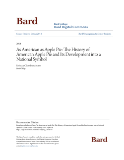 As American as Apple Pie: The History of