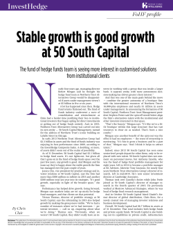 Feb 01, 2017 Stable growth is good growth at 50 South Capital