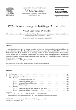 PCM thermal storage in buildings: A state of art