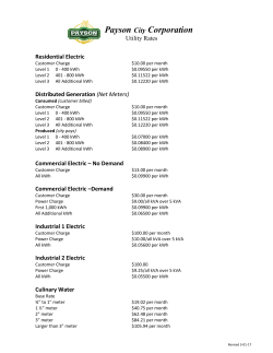 rates - Payson City
