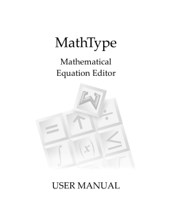 MathType 5.0 Manual