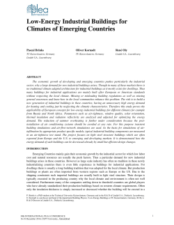Low-Energy Industrial Buildings for Climates of Emerging Countries