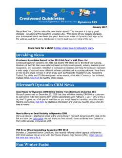 Newsletter - Crestwood Associates