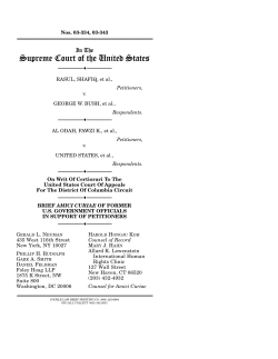 Former U.S. Government Officials - Center for Constitutional Rights