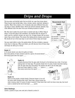 Drips and Drops