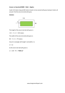 Answer on Question#43889 &ndash; Math &ndash; Algebra A plot 110 meters
