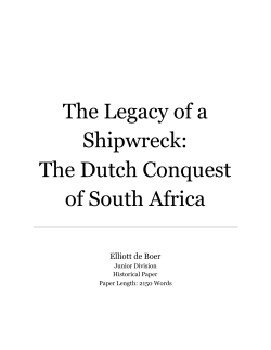 The Dutch Conquest of South Africa
