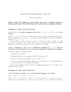 Homework Three Solution&ndash; CSE 355