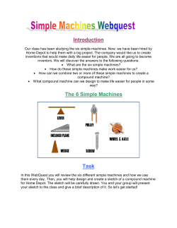Introduction The 6 Simple Machines Task