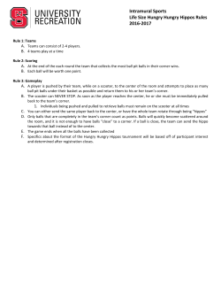 Intramural Sports Life Size Hungry Hungry Hippos Rules 2016-2017