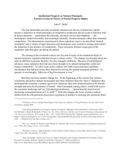 Intellectual Property as Natural Monopoly