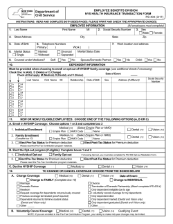 Health Insurance Enrollment Form