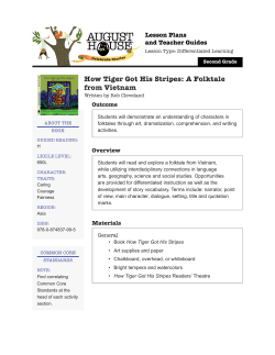 Lesson Plans - How Tiger got his Stripes - 2nd Grade