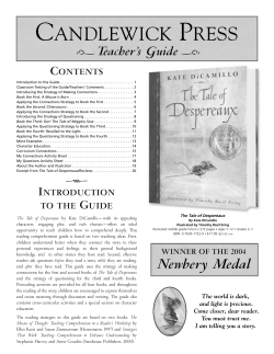 Teacher`s Guide - Candlewick Press