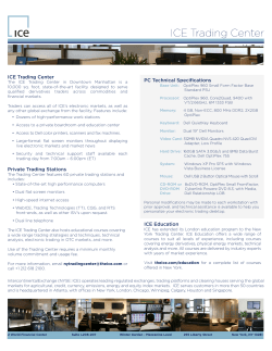 PC Technical Specifications ICE Education ICE Trading Center