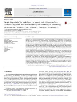 Do We Know Why We Make Errors in Morphological Diagnosis? An