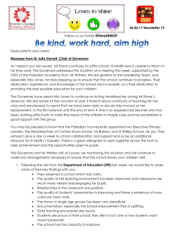 Newsletter No 19 2017 - St. Martin`s Garden Primary School