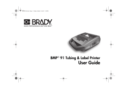 BMP &reg; 91 Printer Manual