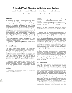 A Model of Visual Adaptation for Realistic Image Synthesis