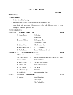 eng 1521m prose - Lady Doak College