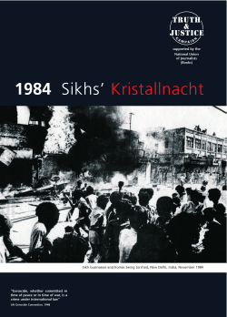 1984 Sikhs` Kristallnacht