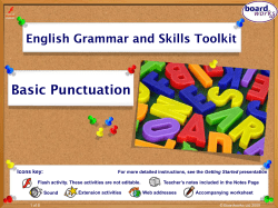 Basic Punctuation - The Marches School