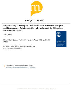 Ships Passing in the Night: The Current State of the Human Rights