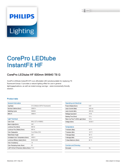600mm 9W840 T8 G > < CorePro LEDtube