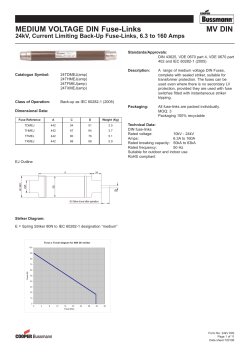 MEDIUM VOLTAGE DIN Fuse-Links MV DIN