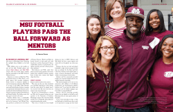 msu football players pass the ball forward as mentors