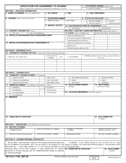 DD Form 1746 - Lincoln Military Housing