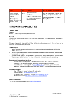 3. Strengths and Abilities