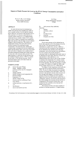 Impacts of Static Pressure Set Level on the HVAC Energy