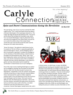 Spies and Secret Communications during the Revolution