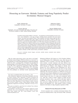 Dissecting an Earworm - American Psychological Association