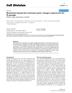 Cell Division - Semantic Scholar