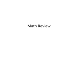 Math Review