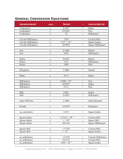 General Conversion Equations