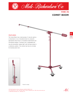 Comet Boom - Mole-Richardson Company