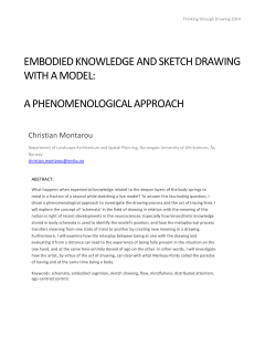 EMBODIED KNOWLEDGE AND SKETCH DRAWING WITH A