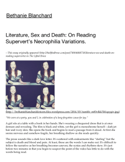Literature, Sex and Death: On Reading Supervert`s Necrophilia