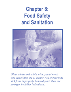Chapter 8: Food Safety and Sanitation